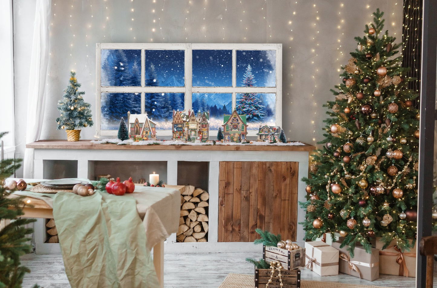 Frosted Windowpane Wishes Large